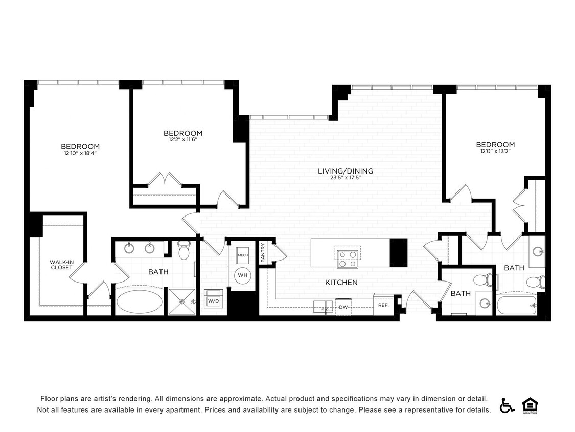 Floor Plan - 3B | 1779 SF