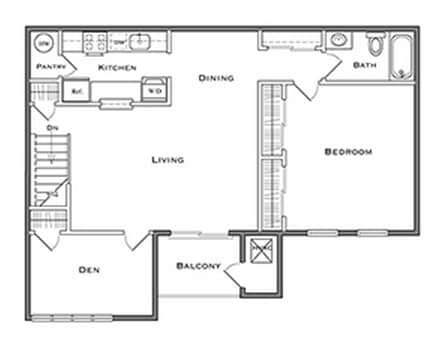 The Dogwood - 1 Bed + Den x 1 Bath - Dogwood