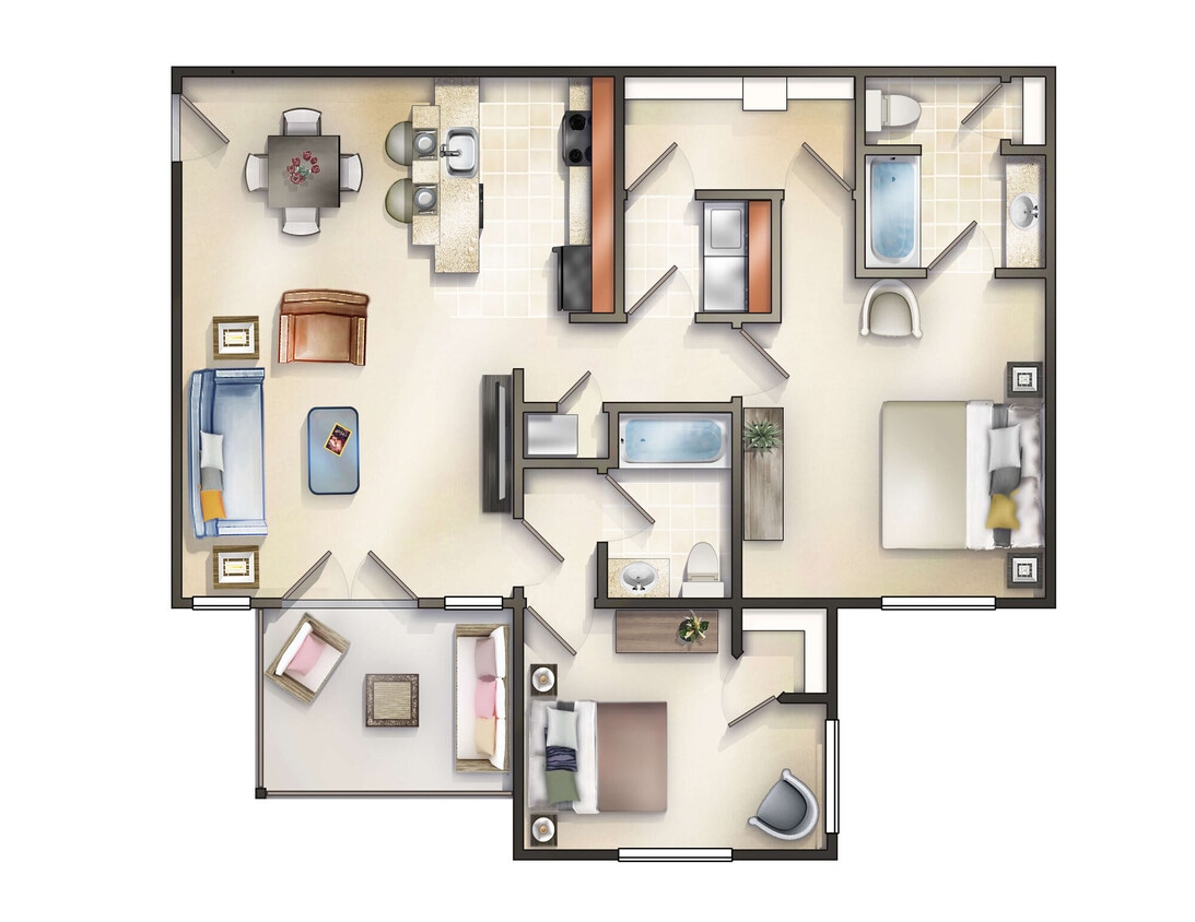 Floor Plan - The Franklin w/Balcony