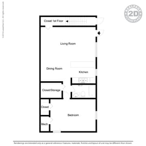 1BR/1BA - 1 Bedroom Deluxe