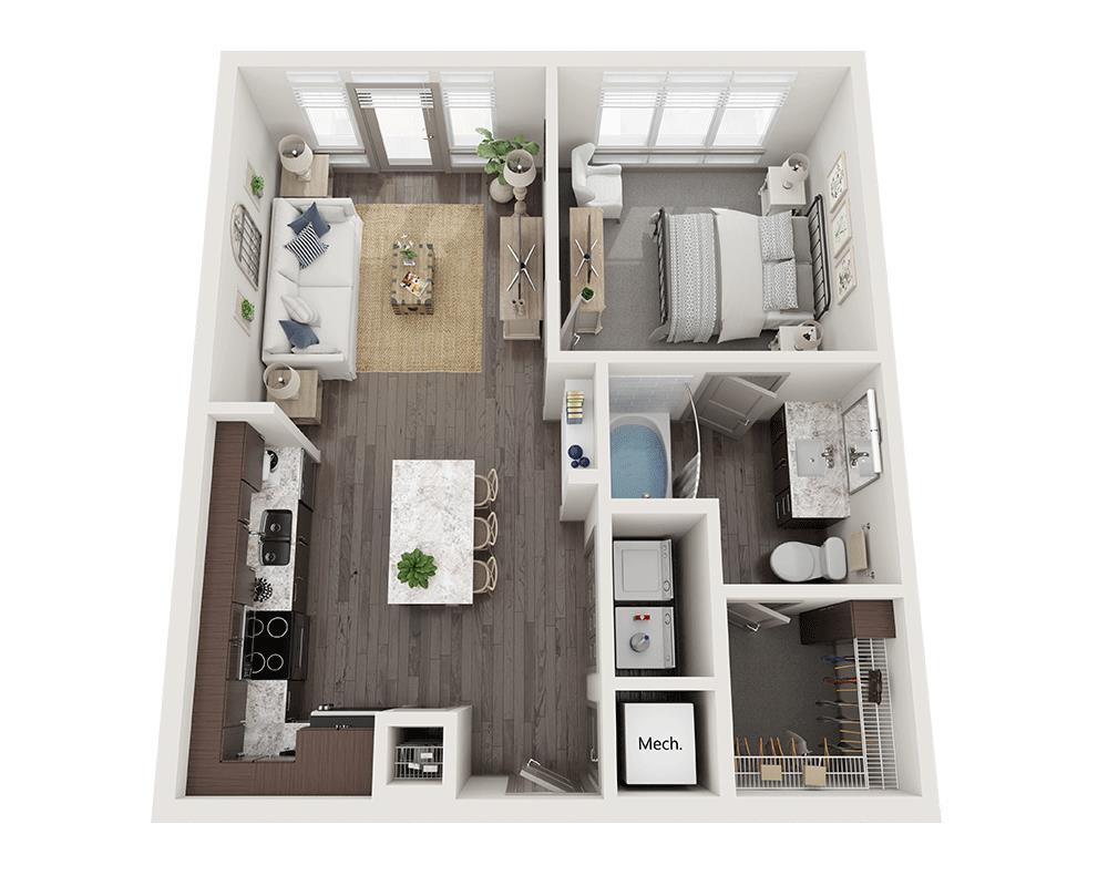 Floor Plan - One Bedroom A1M