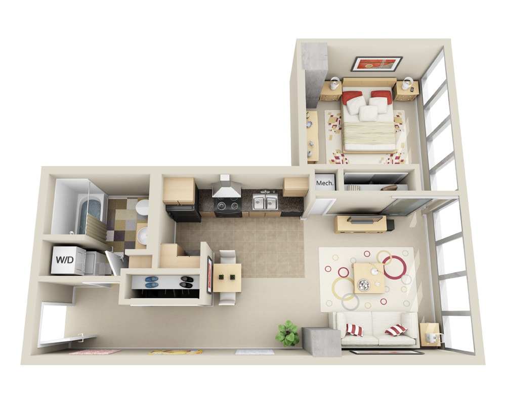 Floor Plan - Highrise A1C