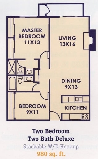 2BR/2BA - 2X2DPF