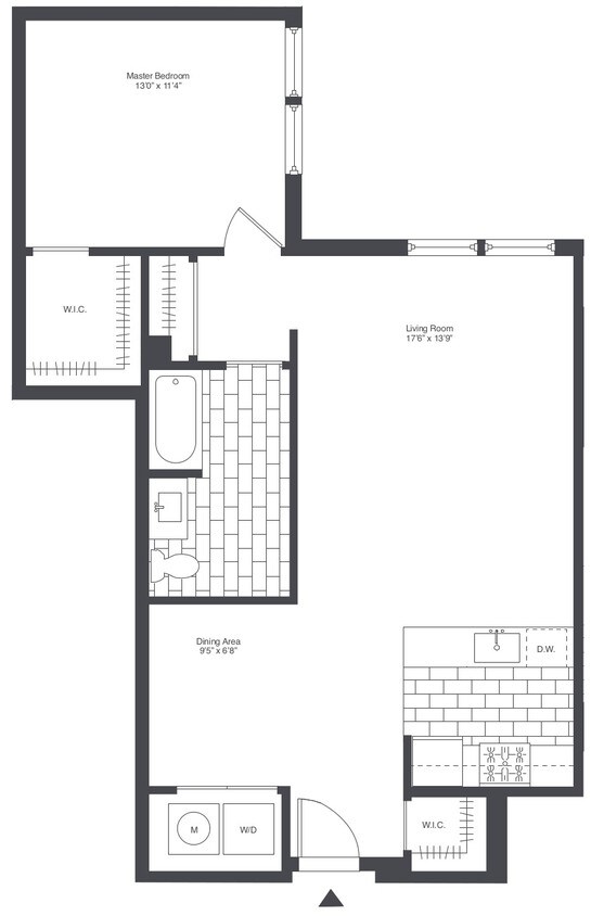 608 - caa5 1 Bed/1Bath