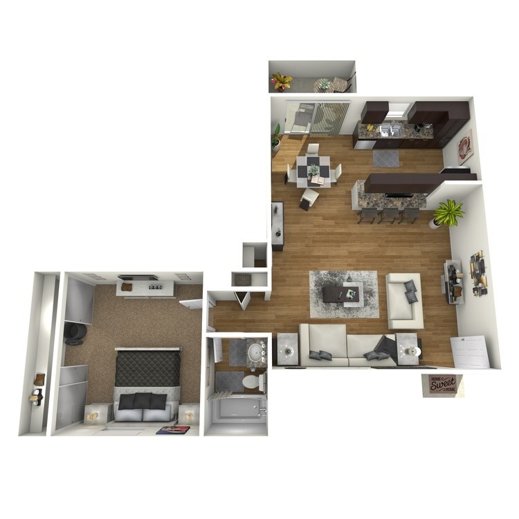 Overhead_864964.jpg - 1 Bed 1 Bath Up Deluxe