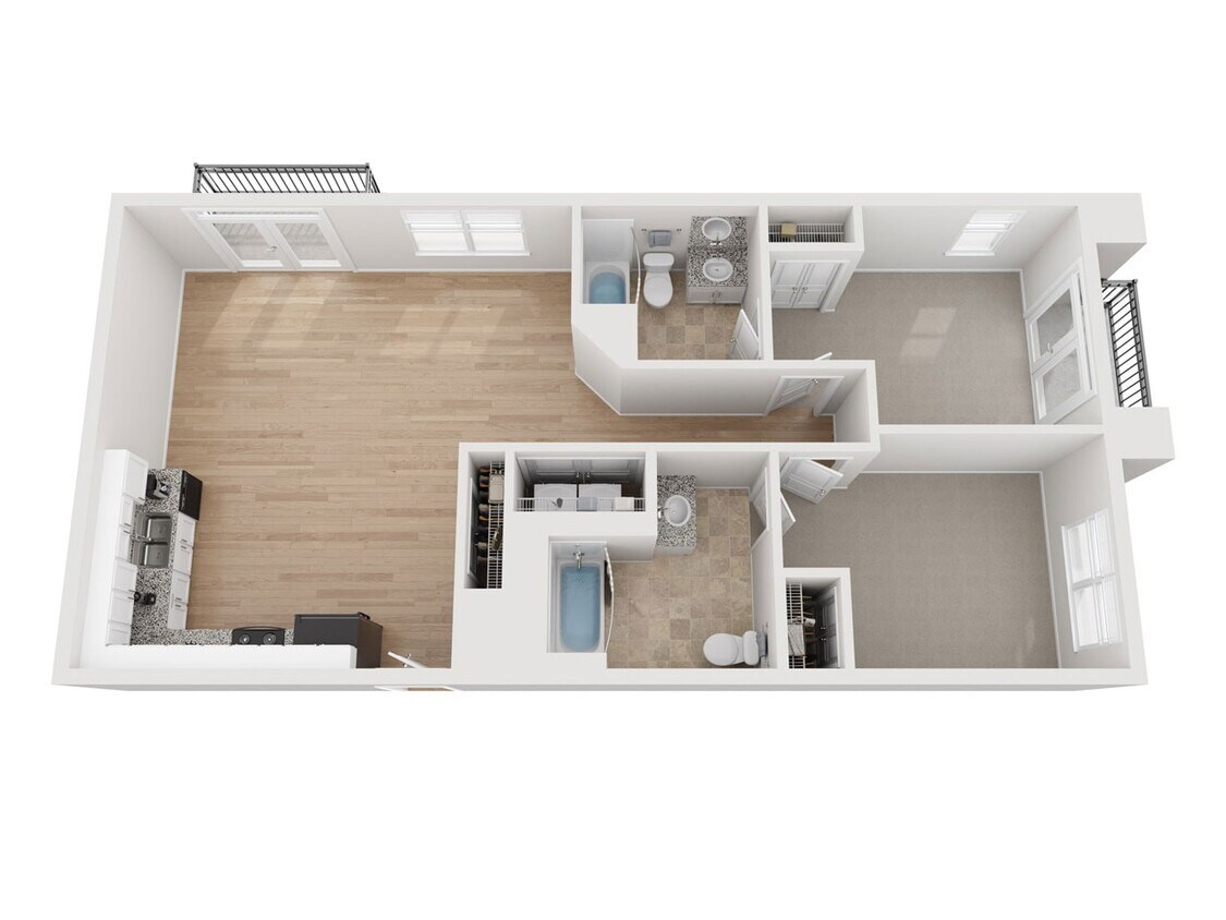 Lilac 2x2 Floor Plan - Lilac