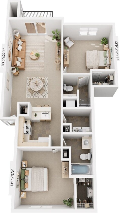 Floor Plan - Two Bedroom