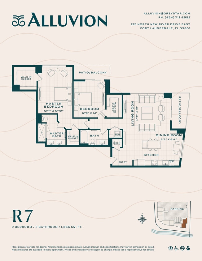 R7 floor plan ALLUVION LAS OLAS - R7