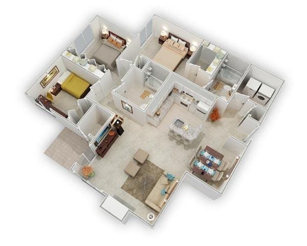 Floor Plan - Breakwater Flat - Renovated