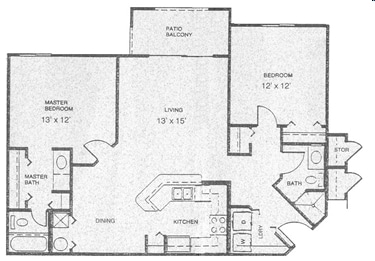 2BR/2BA - 2 Bedroom Deluxe