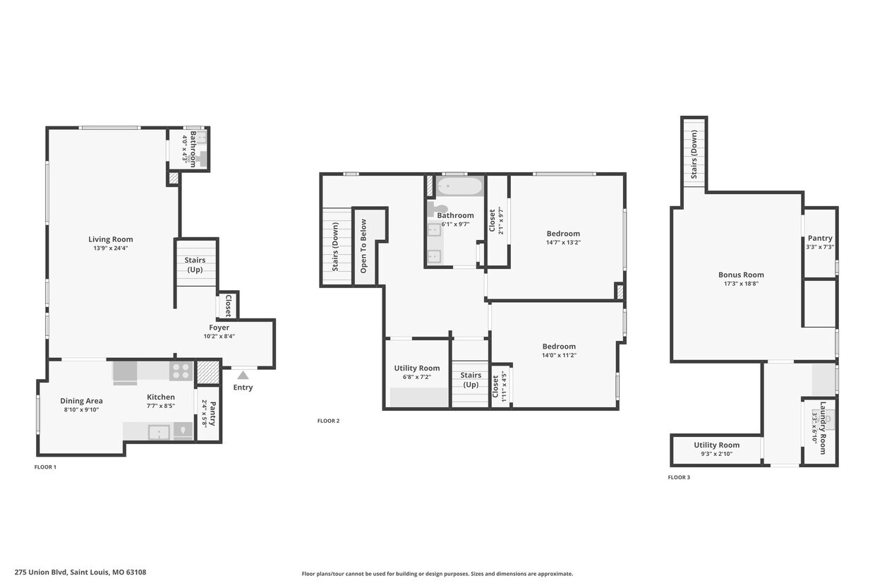 Floor Plan - Congress Penthouse 2 Bedroom 1 1/2 Bath