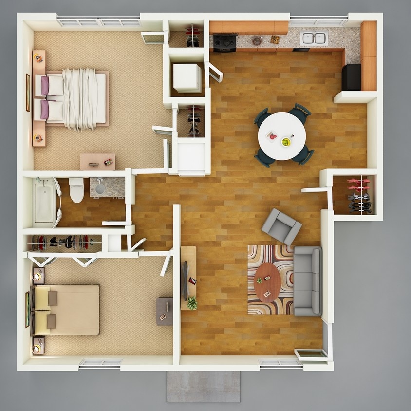 2 Bedroom 1 Bathroom - 2 Bedroom, 1 Bathroom