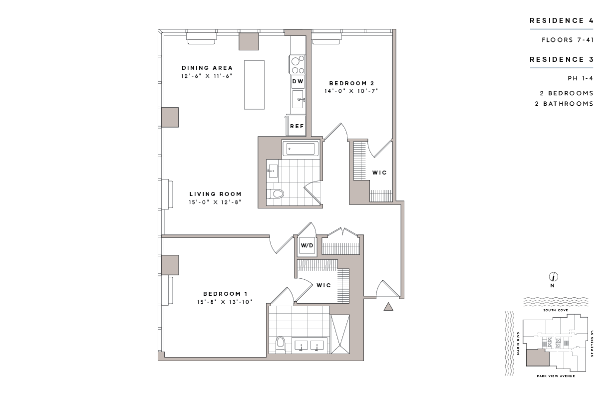 Floor Plan - 2 Bed2 Bath-B4
