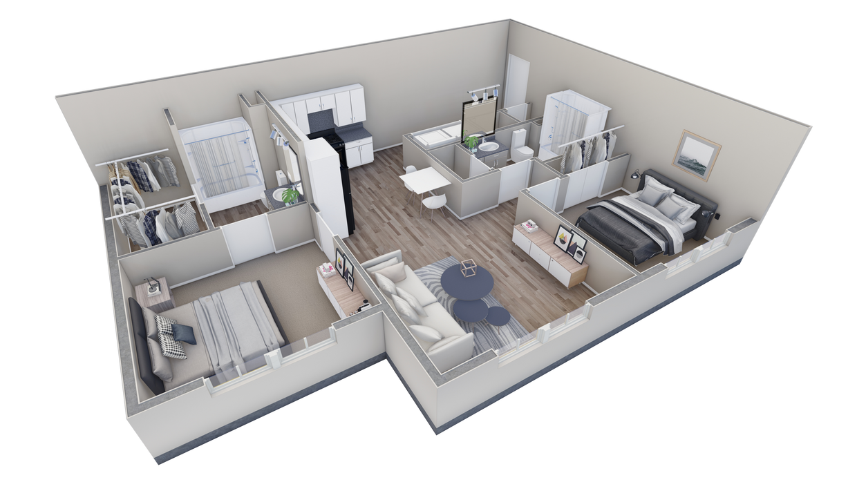Floor Plan - 2-2 BR Horizon Overlook