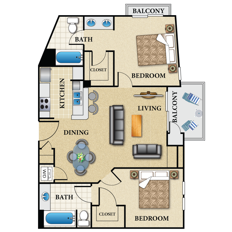 Plan_C_2Bed_2Bath_415978.png - Renovated 2 Bed 2 Bath
