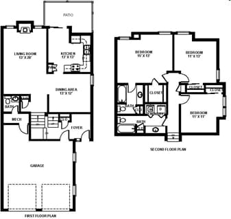 3BR/2.5BA - Duplex 3x2.5C