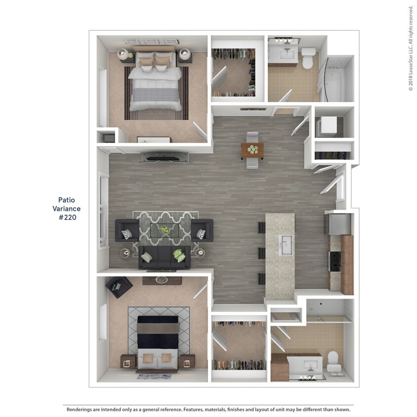 Floor Plan - C13 - 2 bed/2 bath
