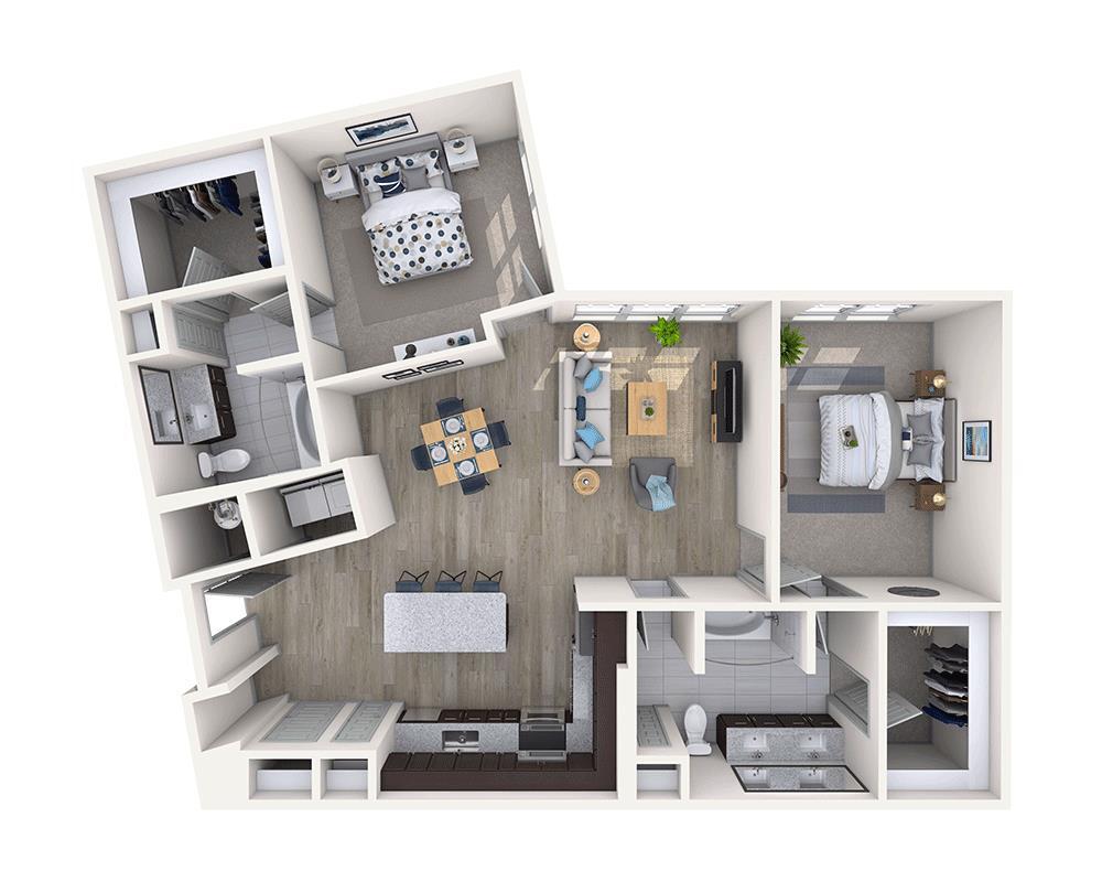 Floor Plan - Two Bedroom B2I
