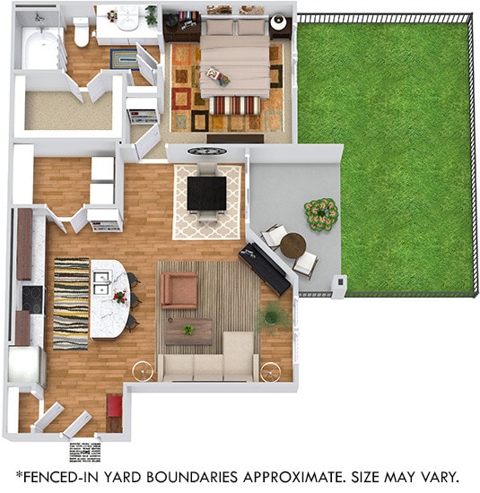 Floor Plan - The Longhorn with Fenced-In Yard