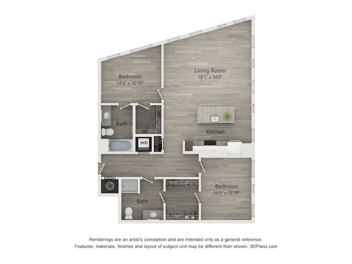 B3 floor plan 30Six NoDa - B3