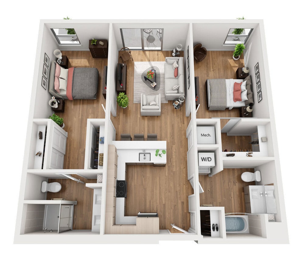 B2b floor plan La Plaza Village - B2b