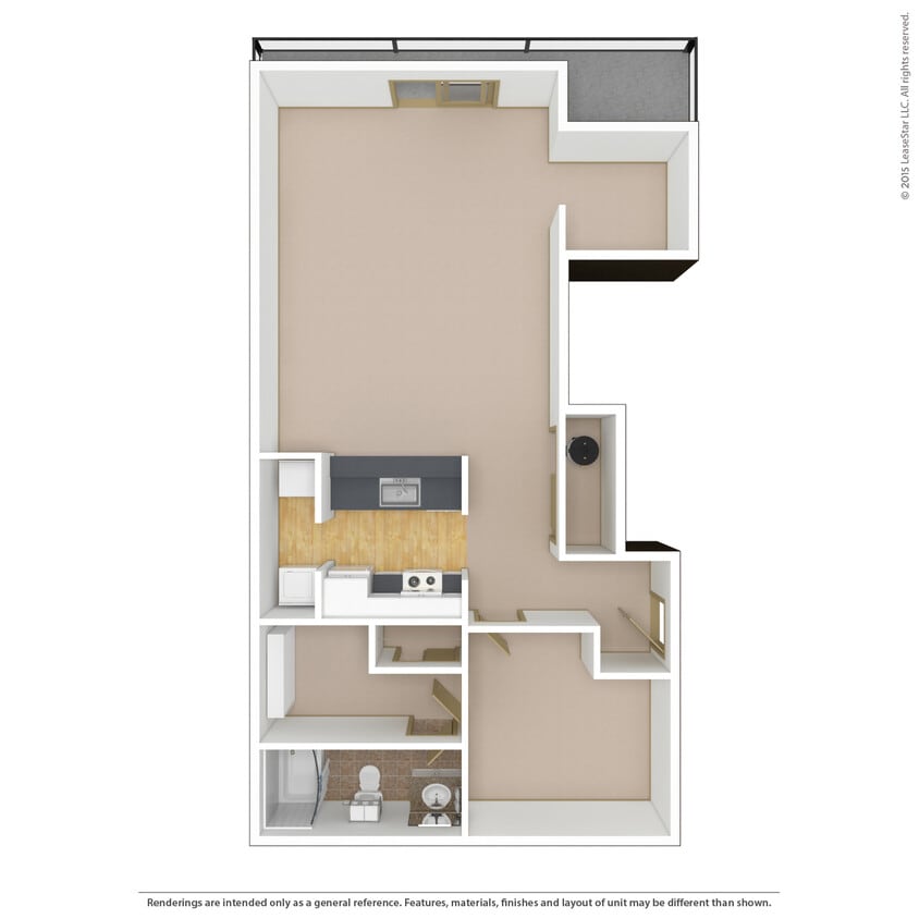Floor Plan - 1x1q