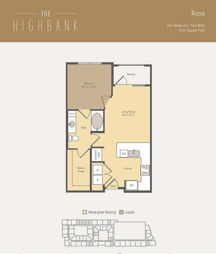 rose 1br1ba 634 - Rose Three