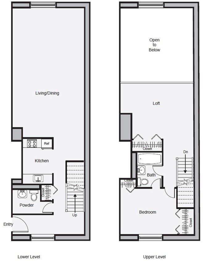 Floor Plan - 1-Bedroom Loft