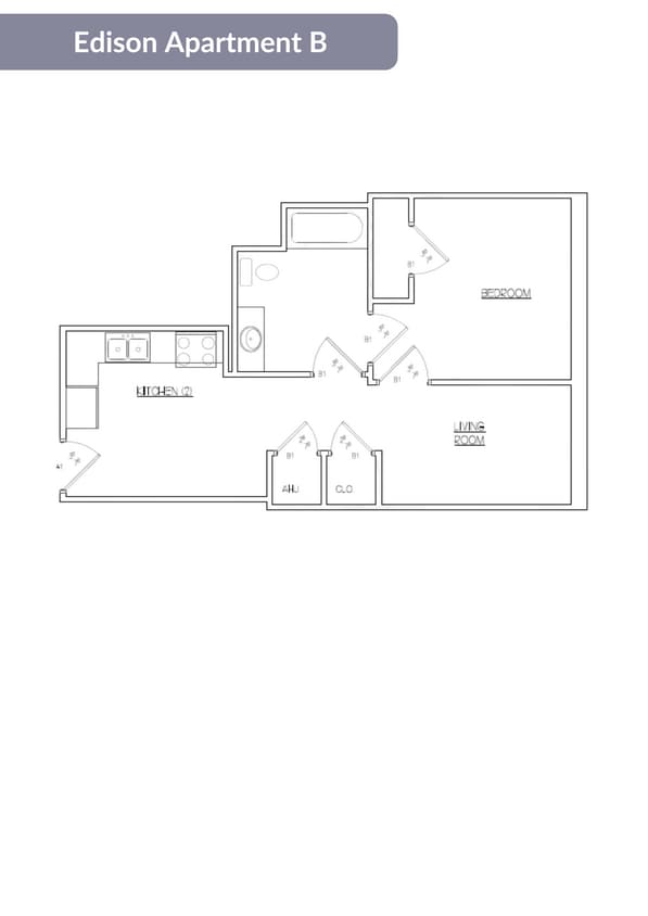 Floor Plan - Edison Apartment B