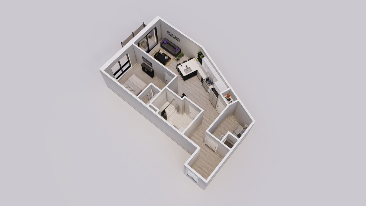 Floor Plan - The Yellow Lily Furnished Executive Guest Suite