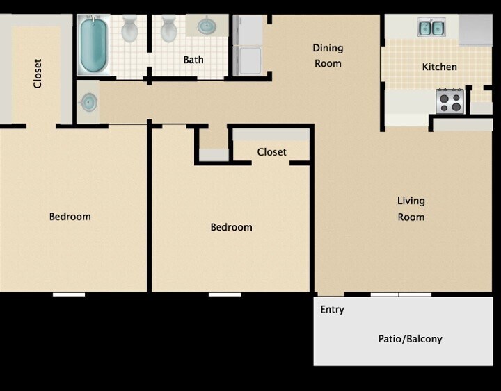 B6_942.jpeg - 2 bedroom 1.5 bath