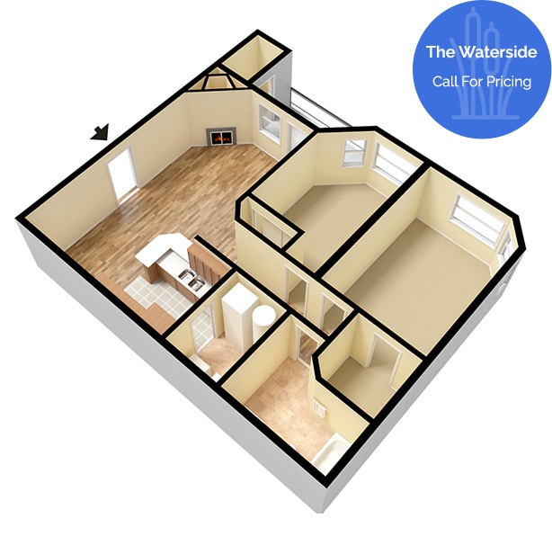 The Waterside 2 Bed 1 Bath - The Waterside - Remodel