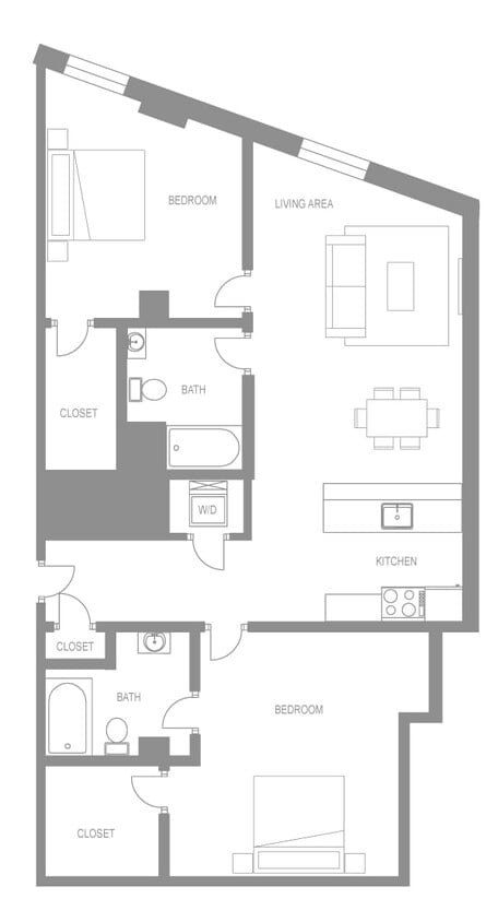 Floor Plan - Montesino Two Bedroom F