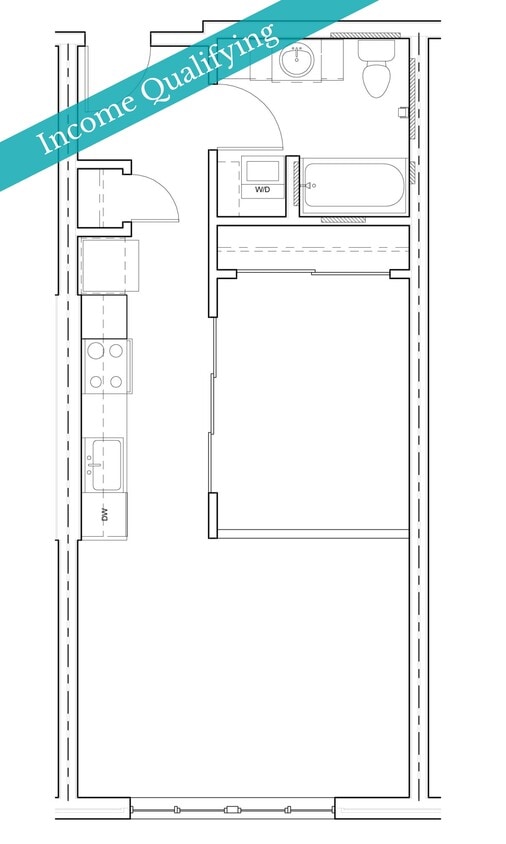 Floor Plan - 1 Bed/1 Bath-MFTE-C8