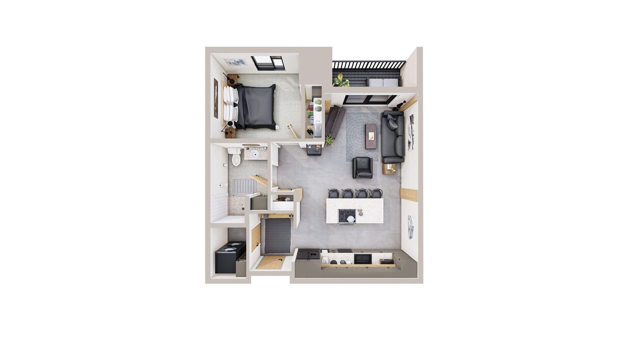 Floor Plan - One Bed/One Bath