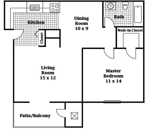 1BR/1BA - Elm - 3rd Floor