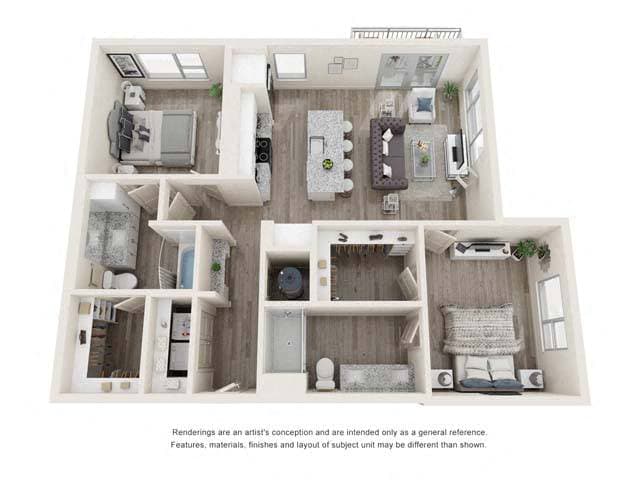 Floor Plan - Two-Bedroom (B2)