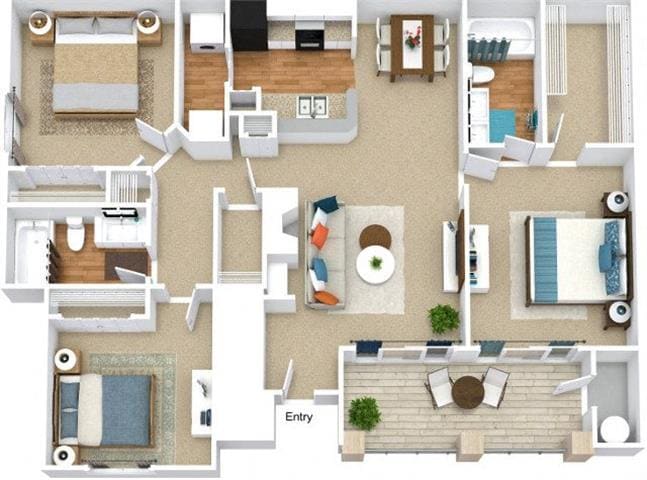 Floor Plan - Evergreen - RENOVATED