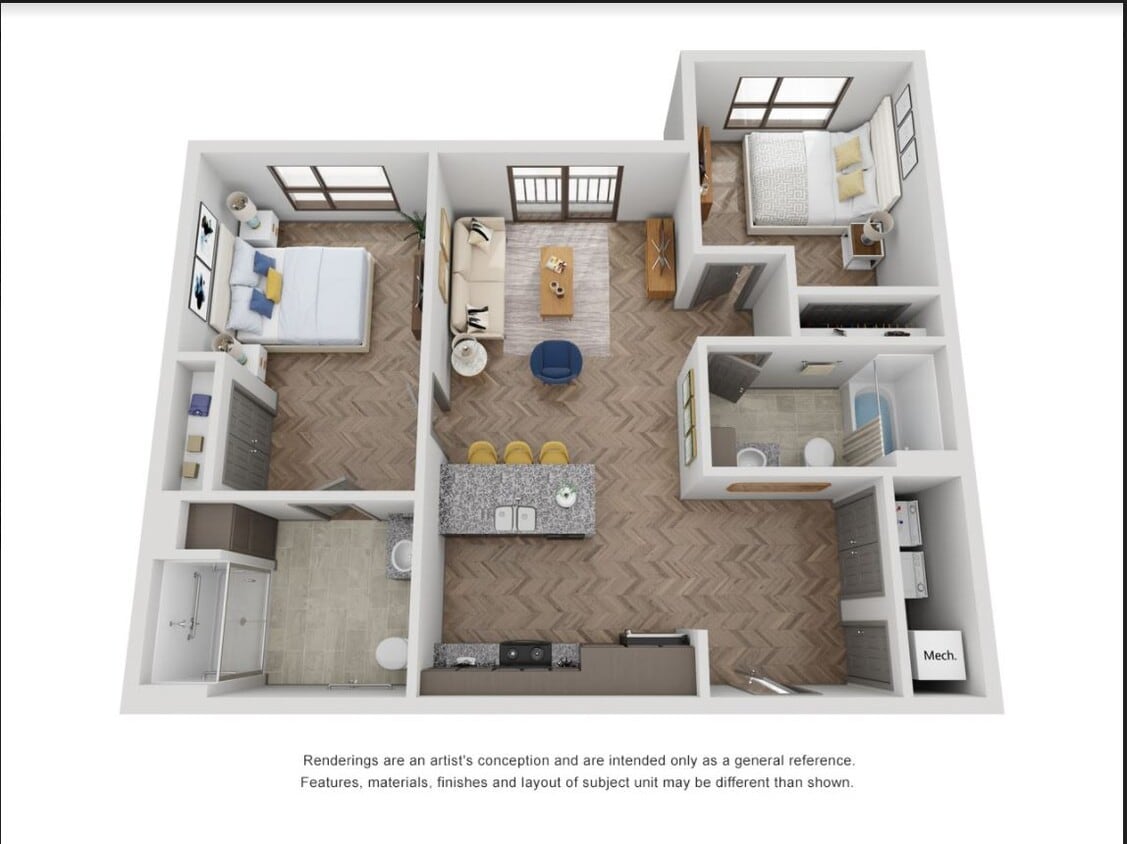 Floor Plan - 2B2B Cinder