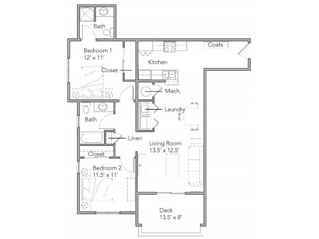 2 Bedroom B - 2 Bedroom B