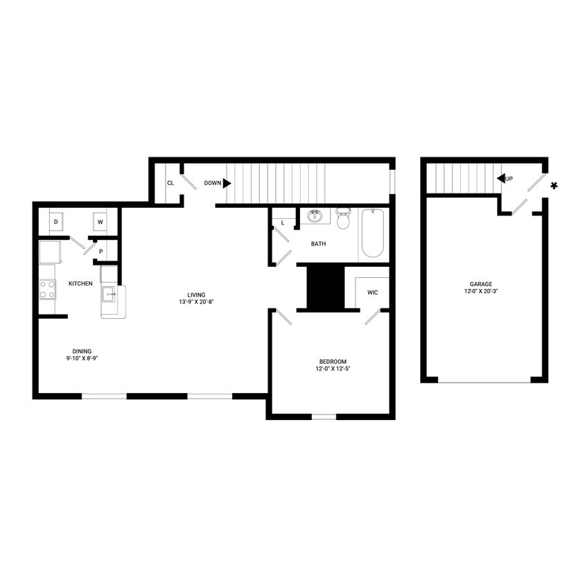 Floor Plan - 3 x 2 Oxford THC1ul