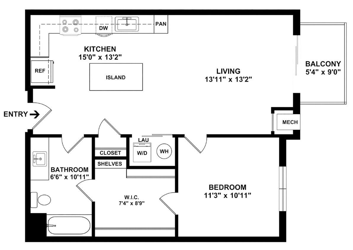 A4 Floor plan W Dimensions - A4