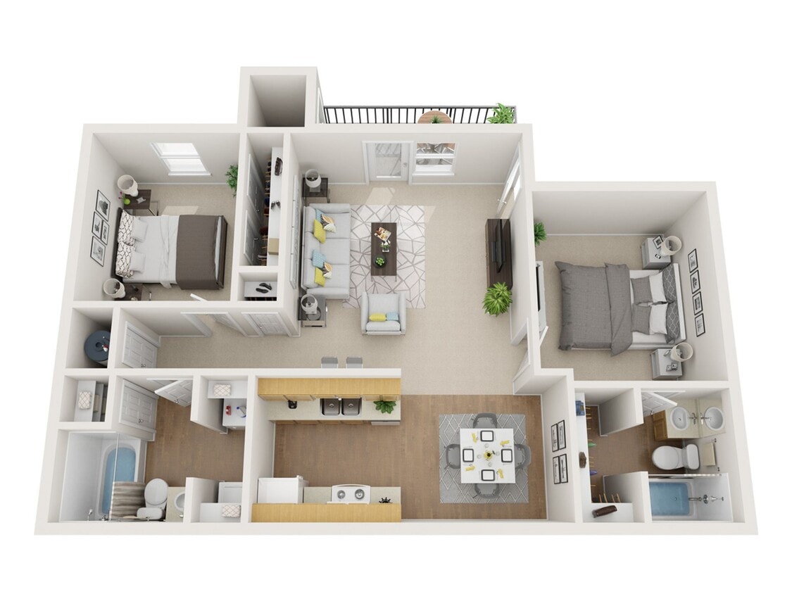 Floor Plan - Spacious 2 Bedroom Apartment Home
