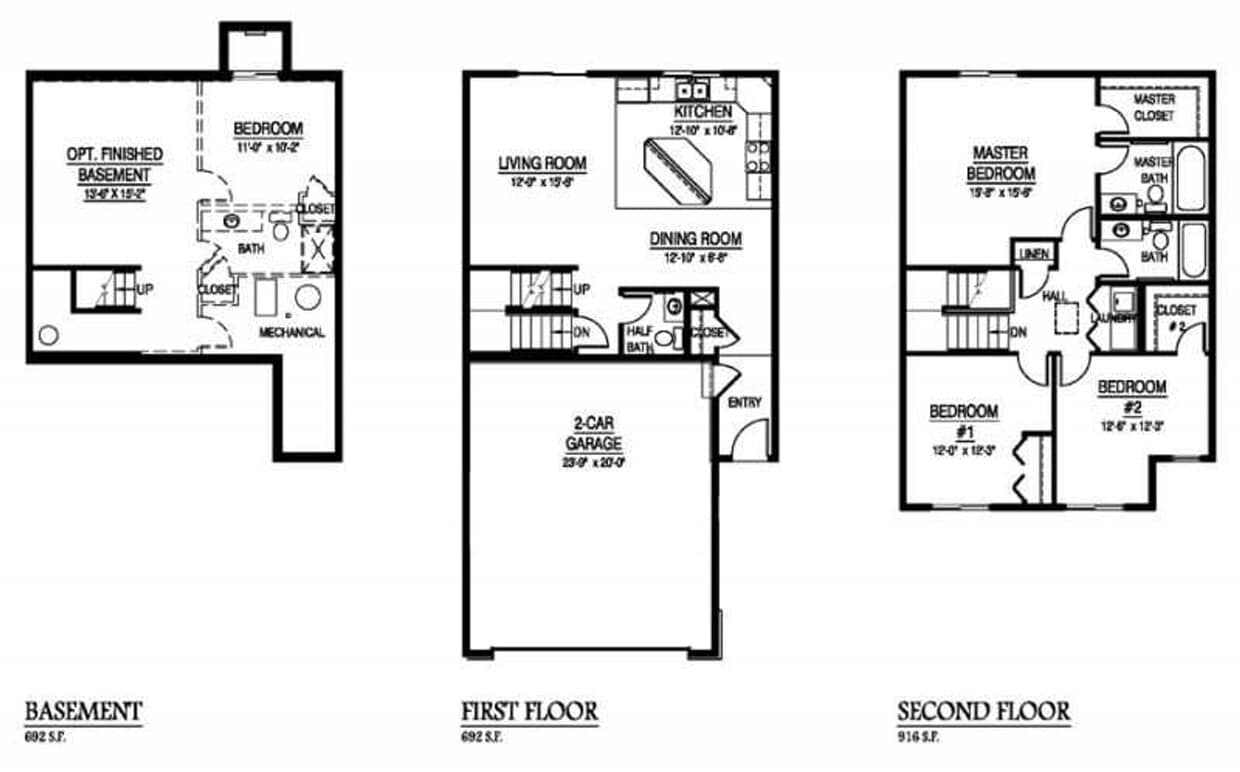 Floor Plan - 3BD/2.5BA - CONTACT FOR AVAILABILITY 