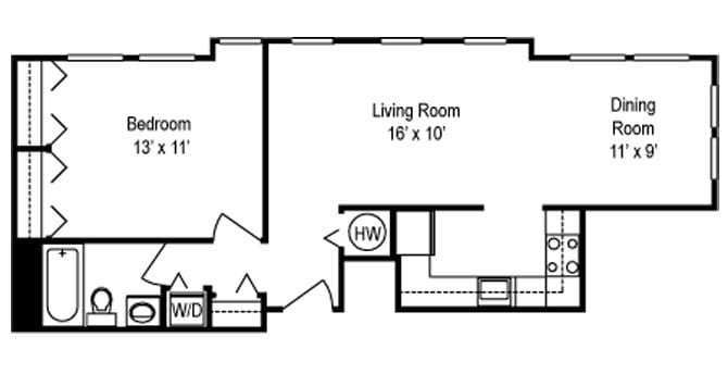 1J - 1 Bedroom - 1J