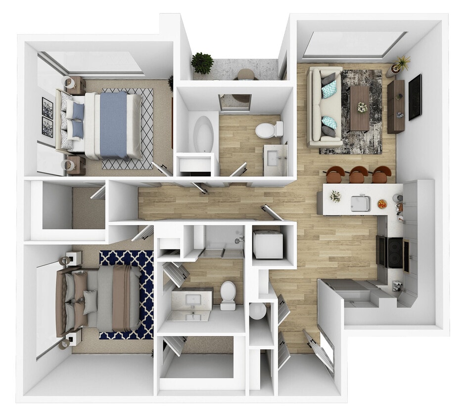 Delta floor plan Ascend at Pena Station - Delta