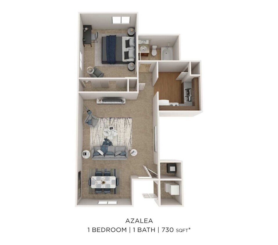 Floor Plan - Azalea 1x1 A