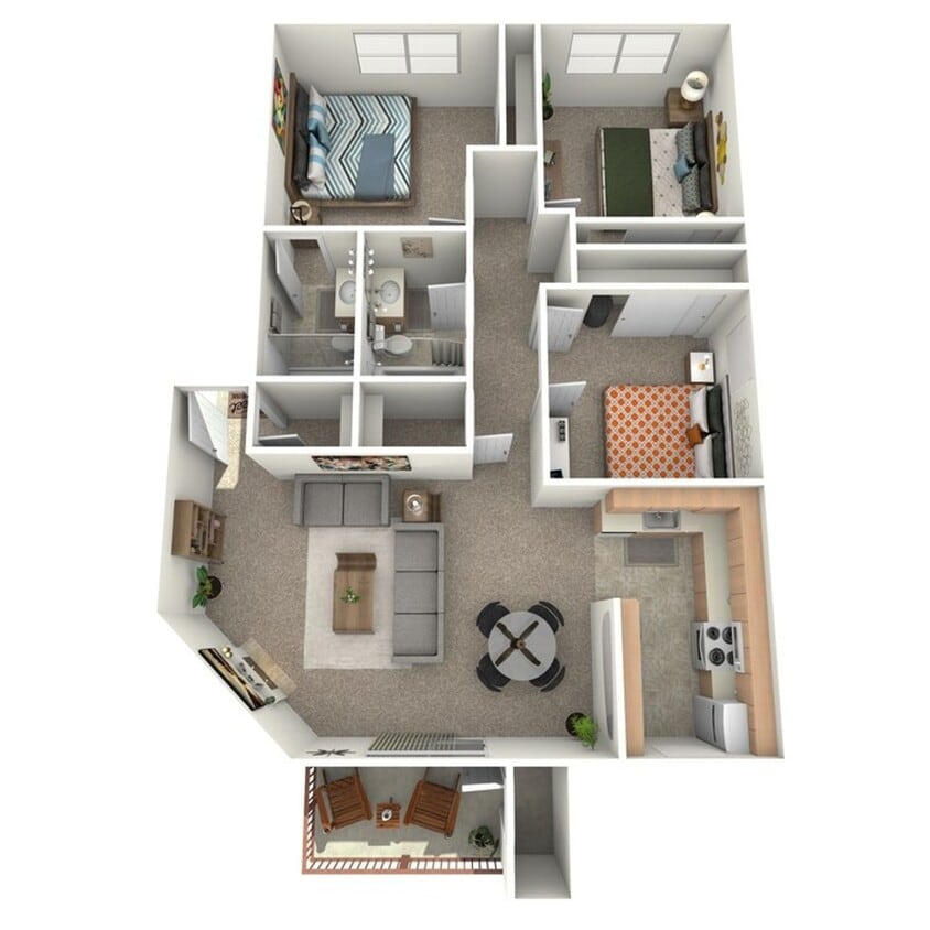 Floor Plan - 3x2a WD - G