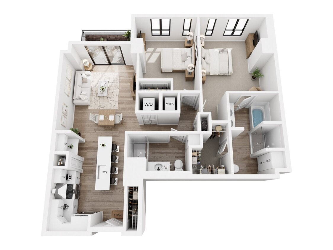 Floor Plan - 2 Bedroom H