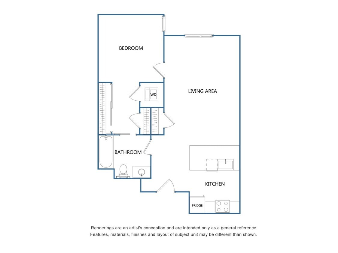 Floor Plan - 1A-1x1